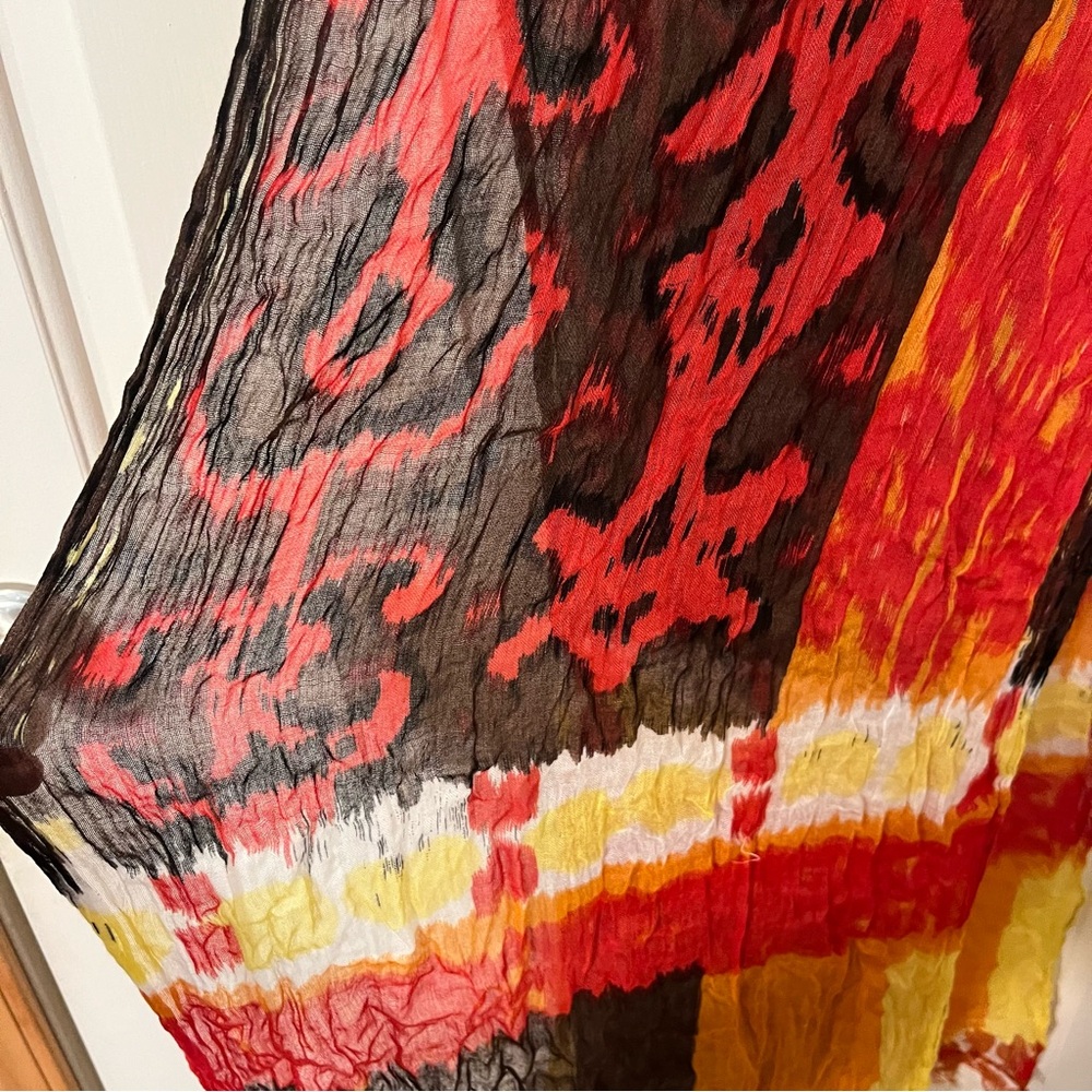 Multicolor Patterned Scarf - Picture 3 of 3